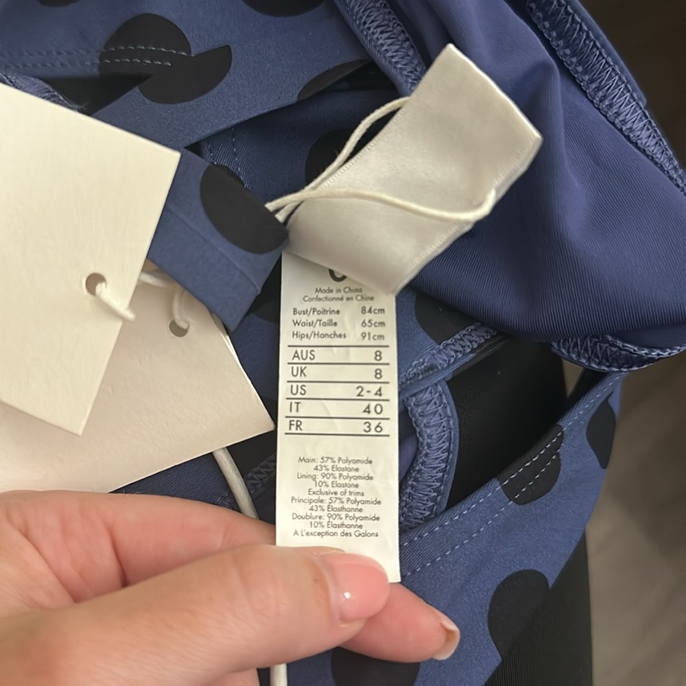 Zimmermann Indigo Polka Dot Bikini Top - Picture 5 of 5
